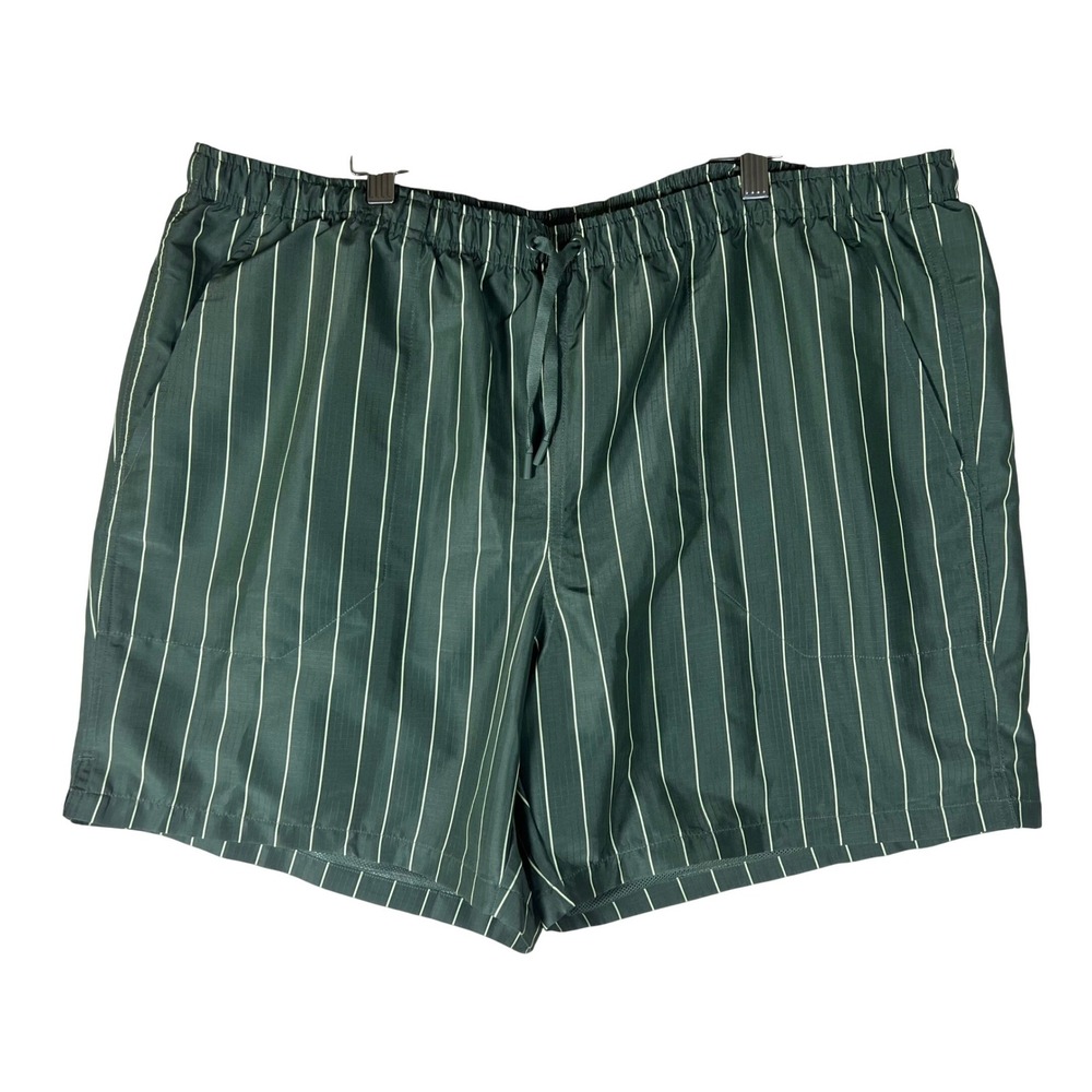 DSG Mens 6 inch Rec Short XL Green Striped Relaxed Fit Outdoor Summer NWT Active